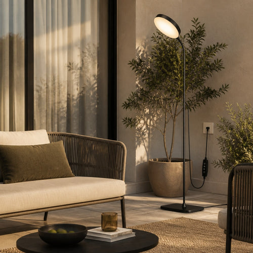 Adjustable LED Floor Lamp — Dimmable Gooseneck Reading Light