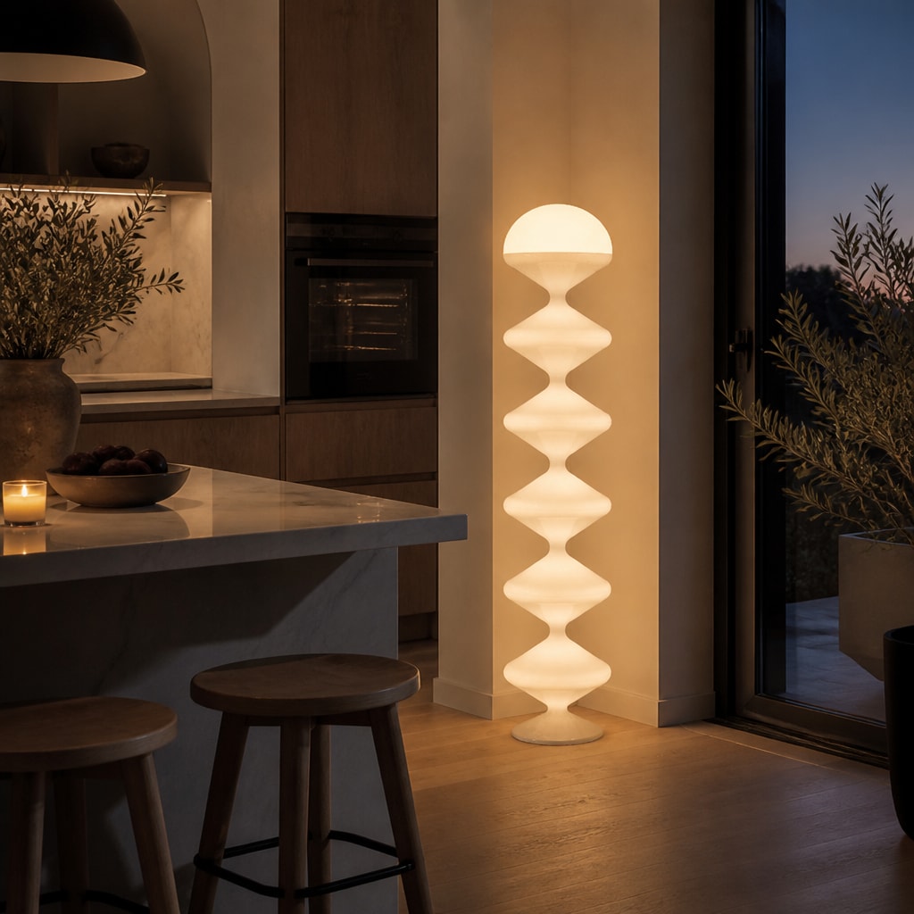 Modern Sculptural LED Floor Lamp for Living Room & Bedroom