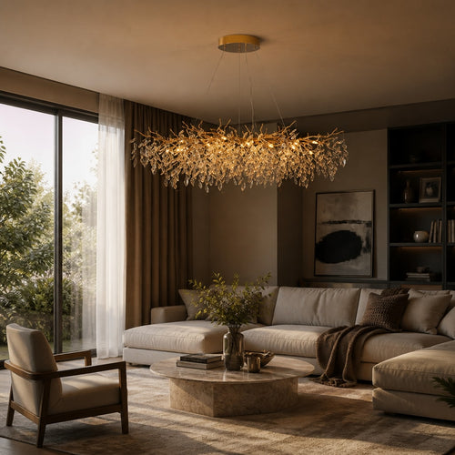 Modern Crystal Branch Chandelier for Dining & Living Room