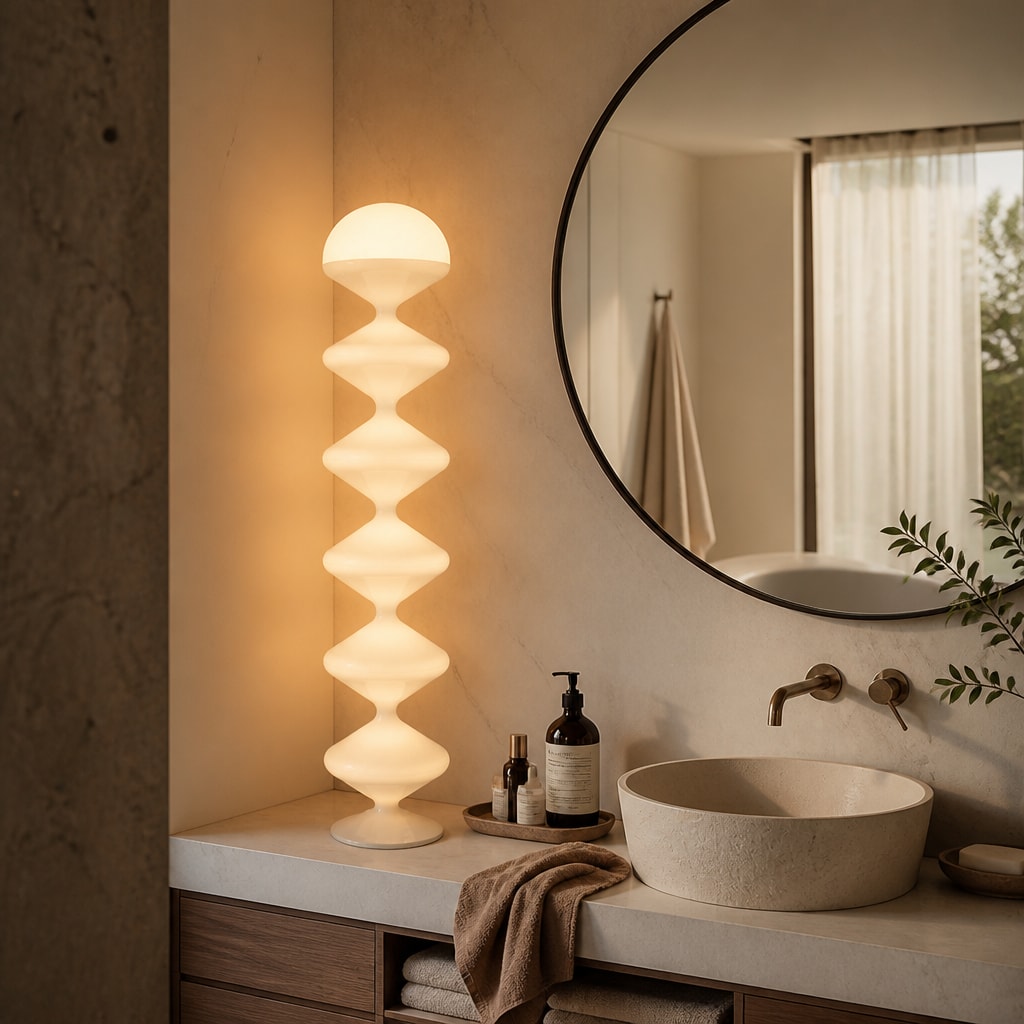Modern Sculptural LED Floor Lamp for Living Room & Bedroom