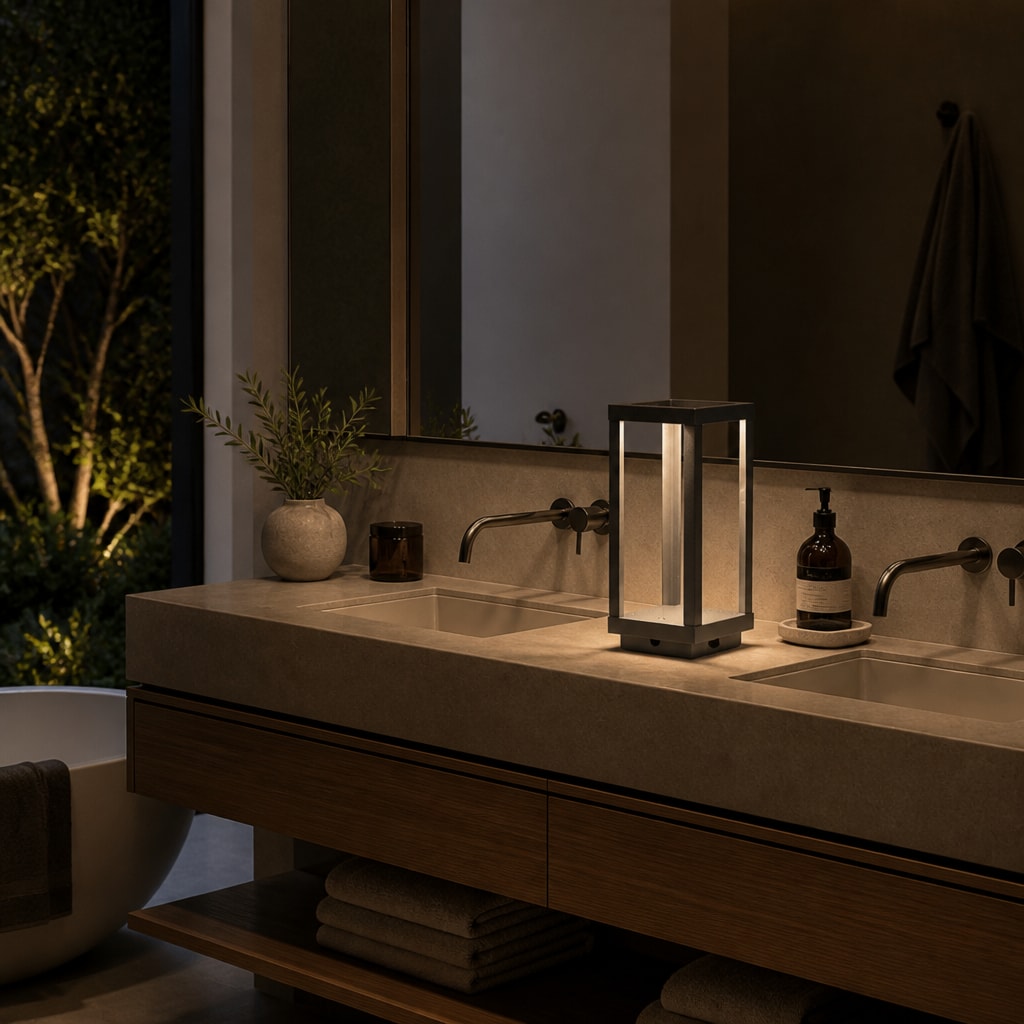 Modern LED Lantern Table Lamp – Minimalist Outdoor Light
