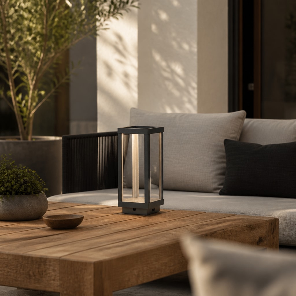 Modern LED Lantern Table Lamp – Minimalist Outdoor Light
