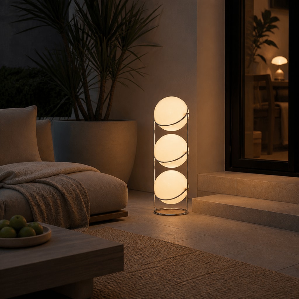 Modern Triple Globe Glass Table Lamp for Bedroom Accent Light