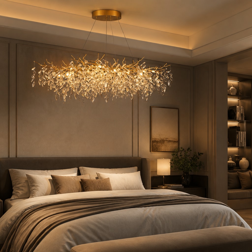 Modern Crystal Branch Chandelier for Dining & Living Room