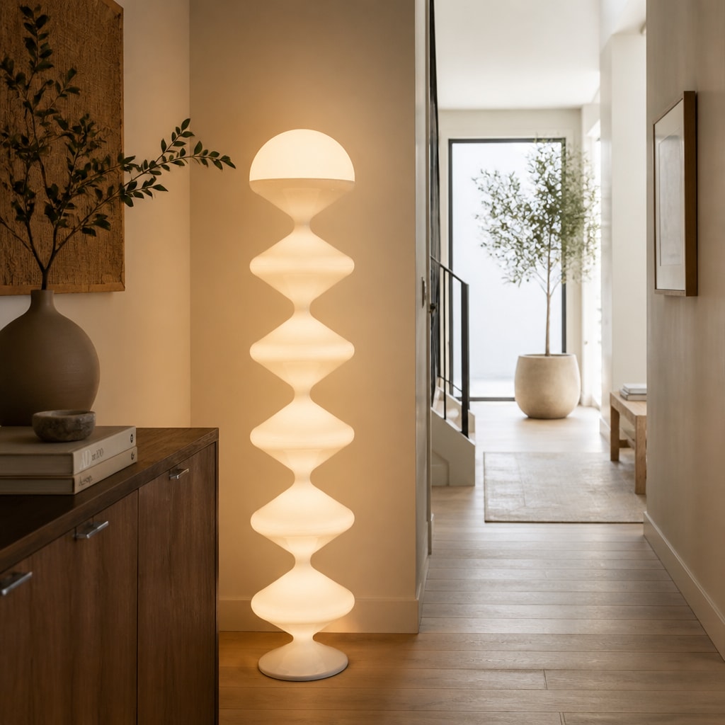 Modern Sculptural LED Floor Lamp for Living Room & Bedroom