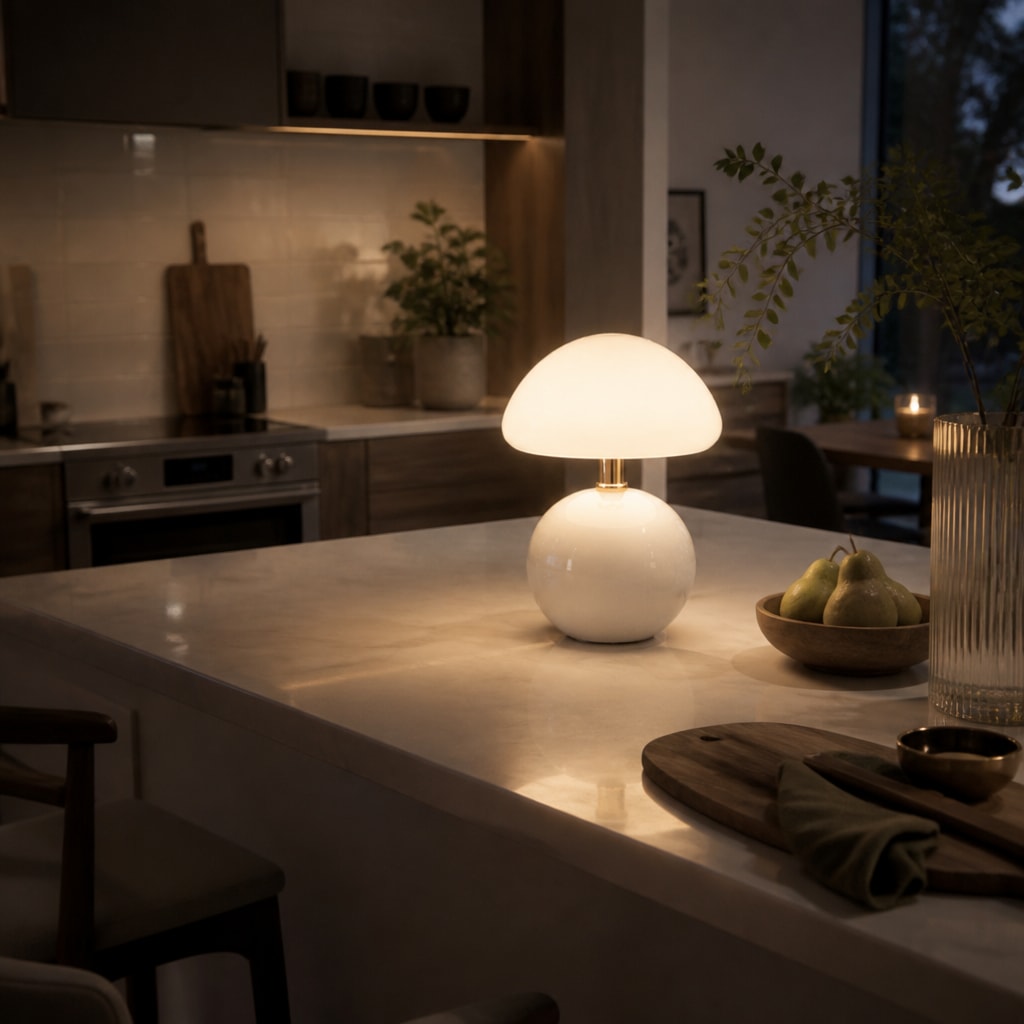 Modern Dimmable Mushroom LED Table Lamp in 5 Colors for Bedroom