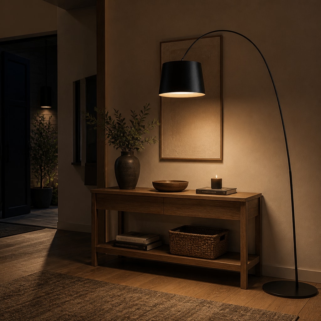 Modern Dimmable Arc Floor Lamp for Living Room, Bedroom & Lounge