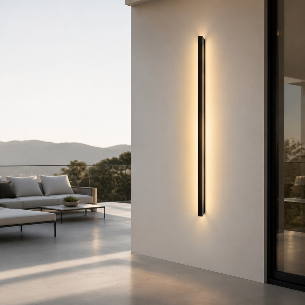 Modern Outdoor LED Wall Light – Aluminum Linear Sconce