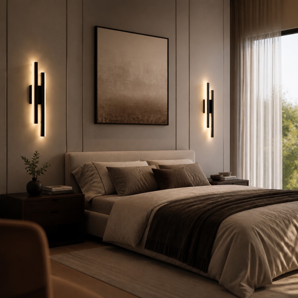 Modern Dimmable LED Wall Sconce for Bedroom, Hallway & Living Room