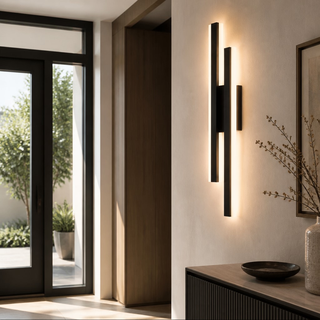 Modern Dimmable LED Wall Sconce for Bedroom, Hallway & Living Room