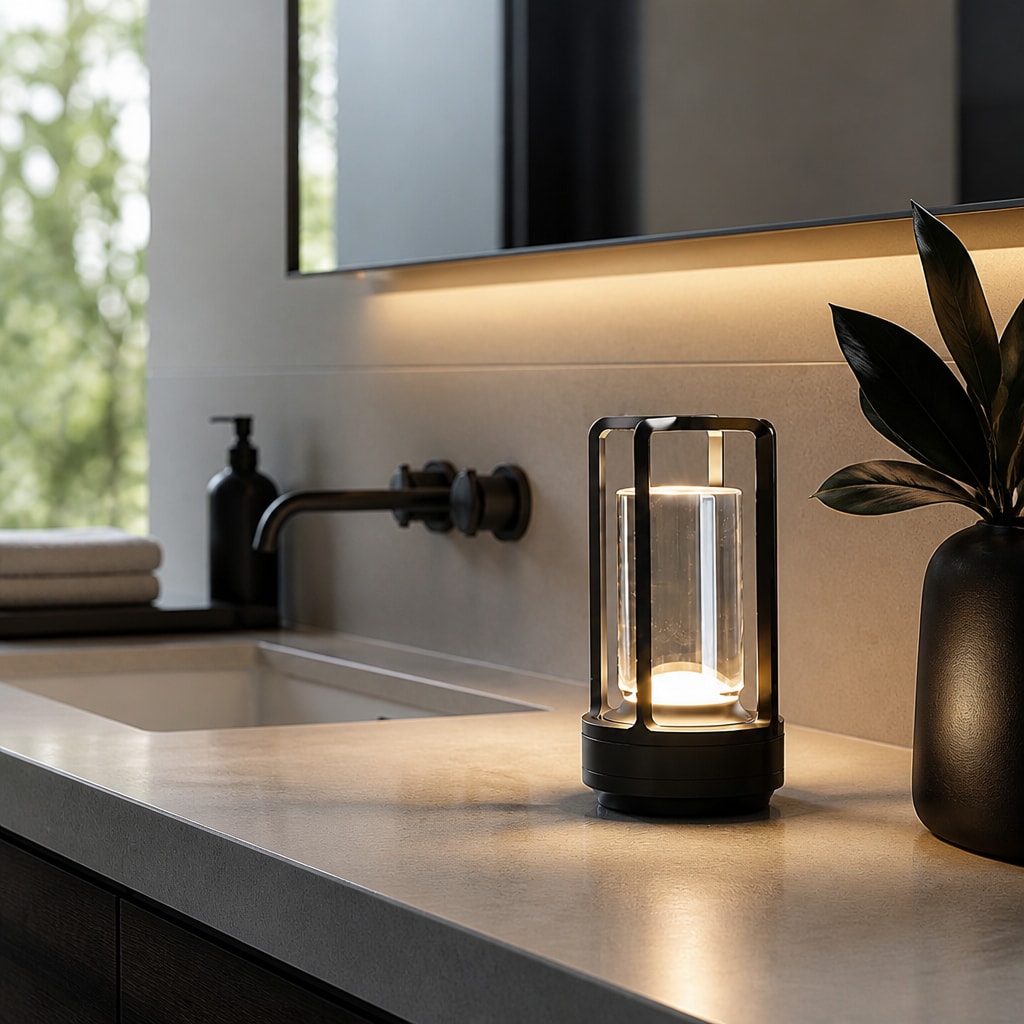 Modern Rechargeable LED Lantern Lamp for Bedside & Outdoor