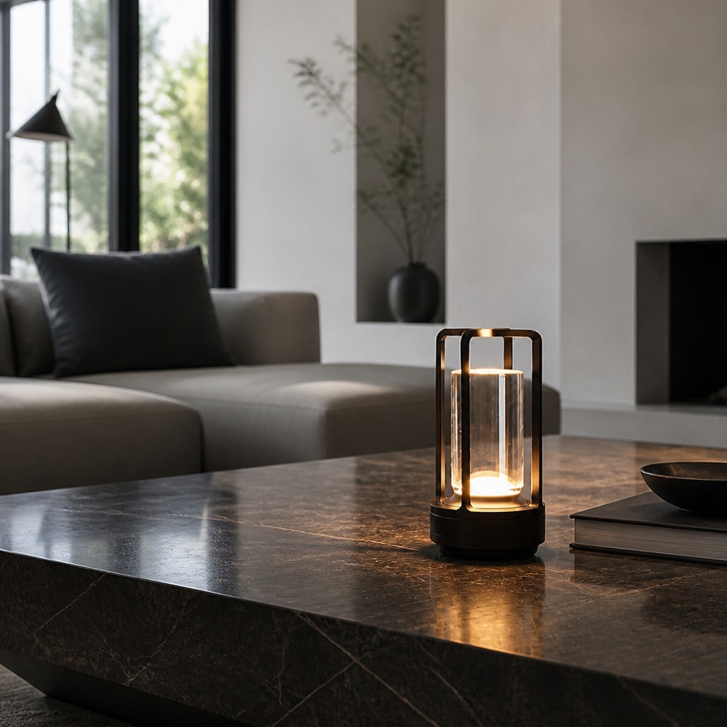Modern Rechargeable LED Lantern Lamp for Bedside & Outdoor