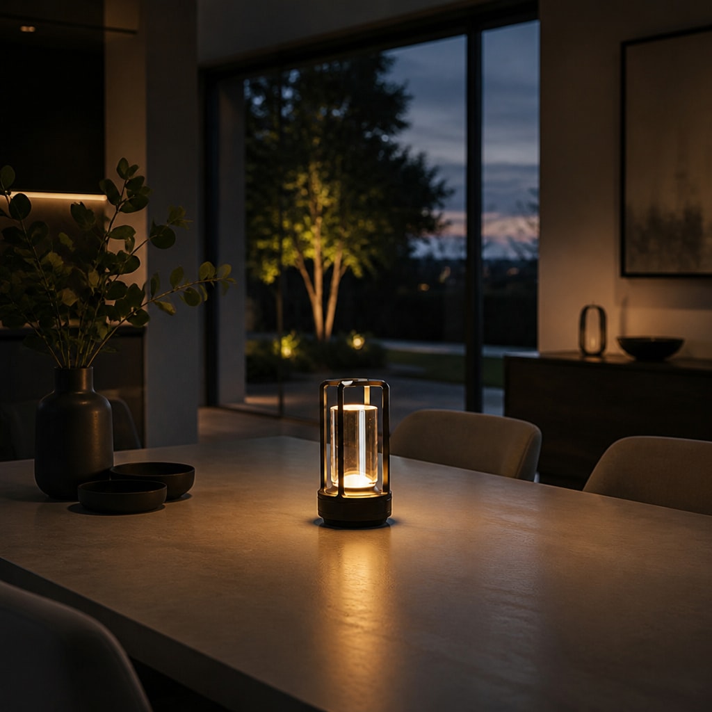 Modern Rechargeable LED Lantern Lamp for Bedside & Outdoor