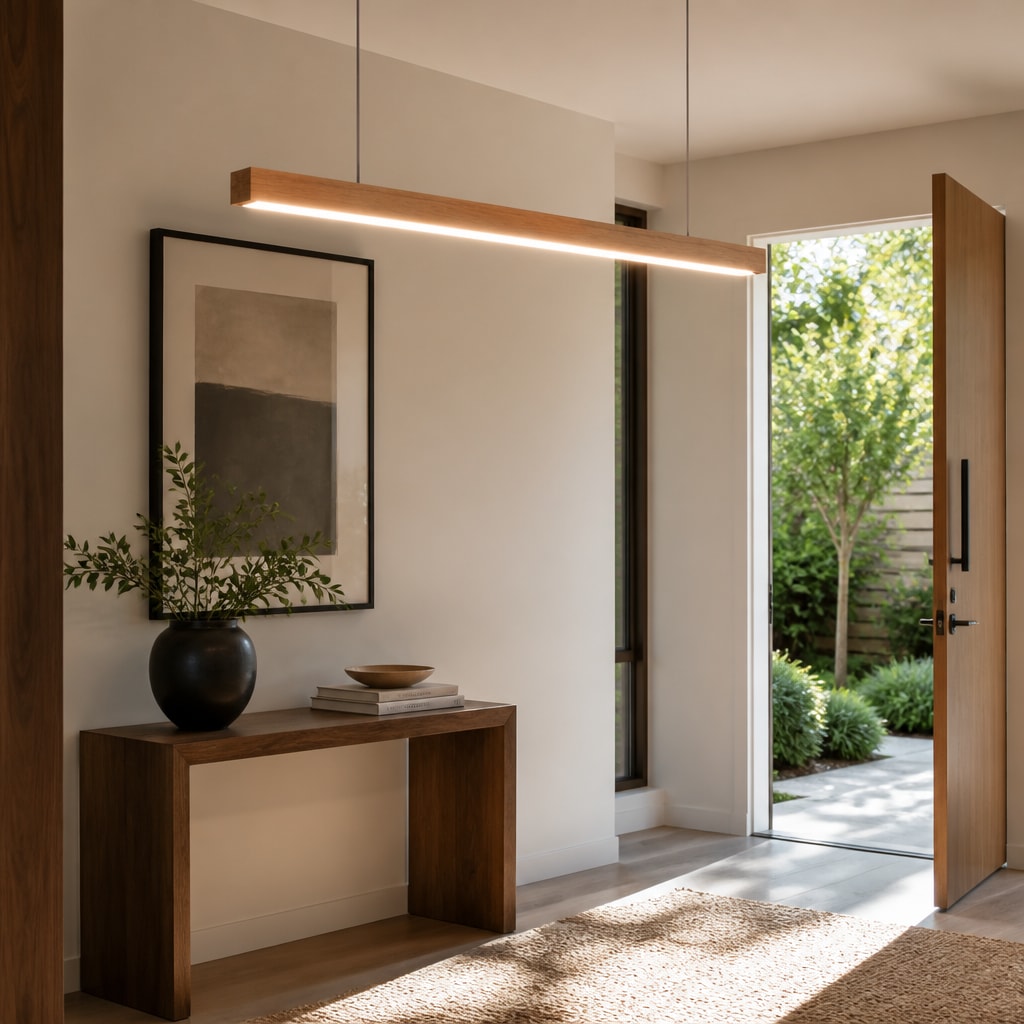 Wabi Sabi Linear Pendant Light Stone Bar Dining Fixture