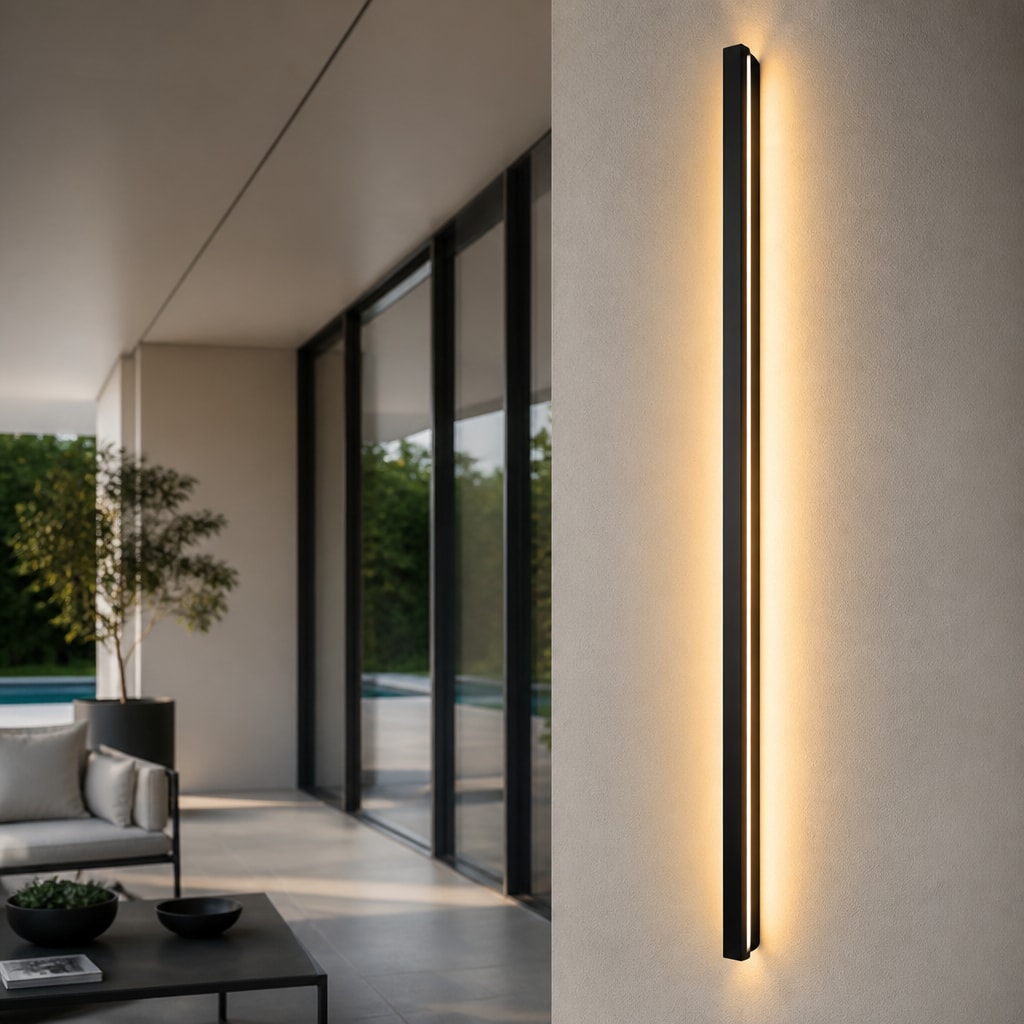 Modern Outdoor LED Wall Light – Aluminum Linear Sconce