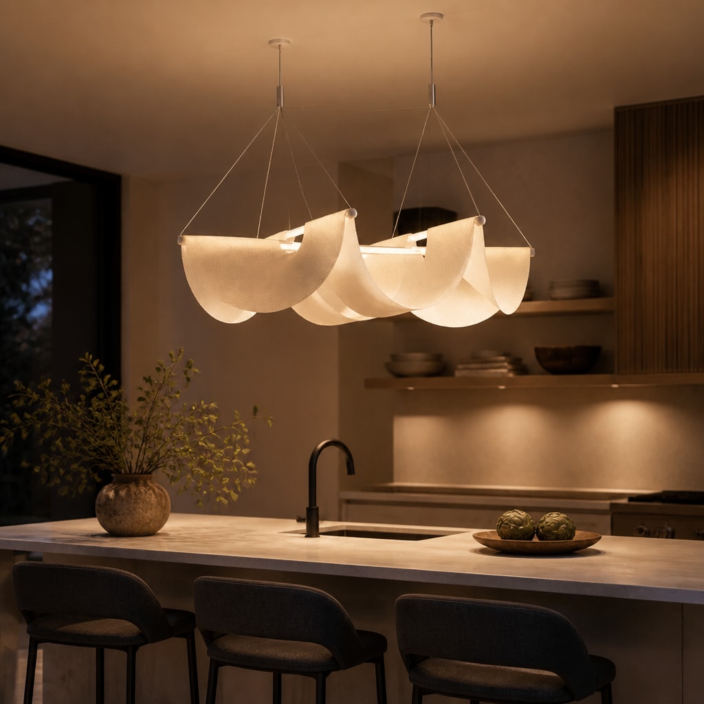 Wabi Sabi Wave Pendant Light Minimalist Dining Chandelier