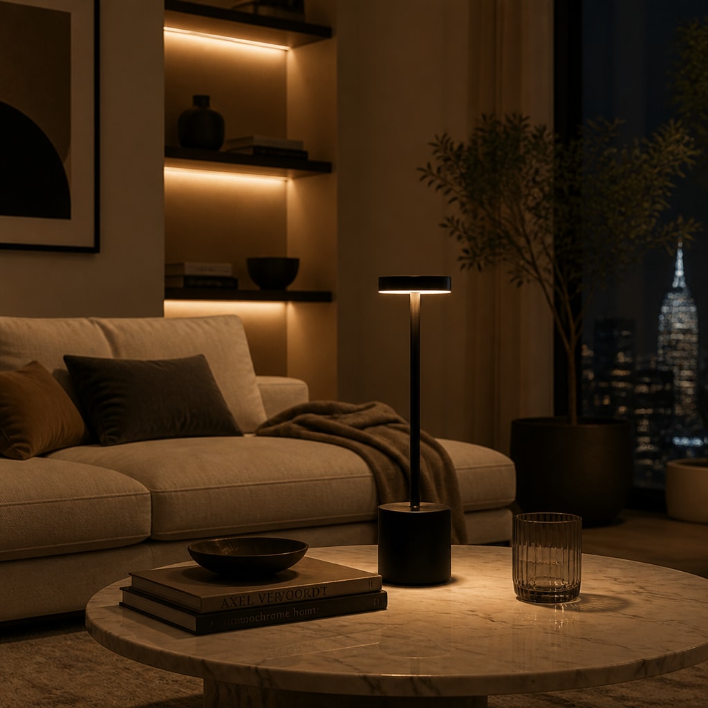 Modern Rechargeable Cordless LED Table Lamp with Touch Control