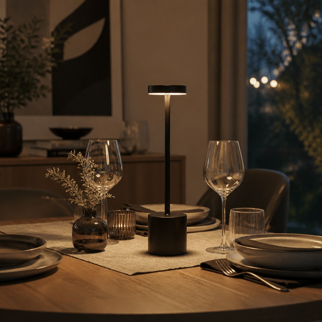 Modern Rechargeable Cordless LED Table Lamp with Touch Control