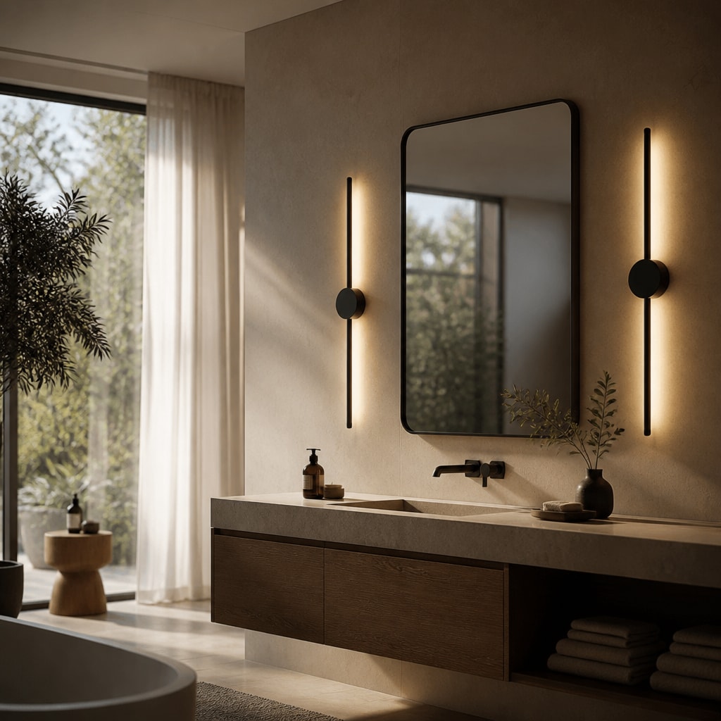 Modern Linear LED Wall Sconce – Dimmable Aluminum Light Bar Fixture