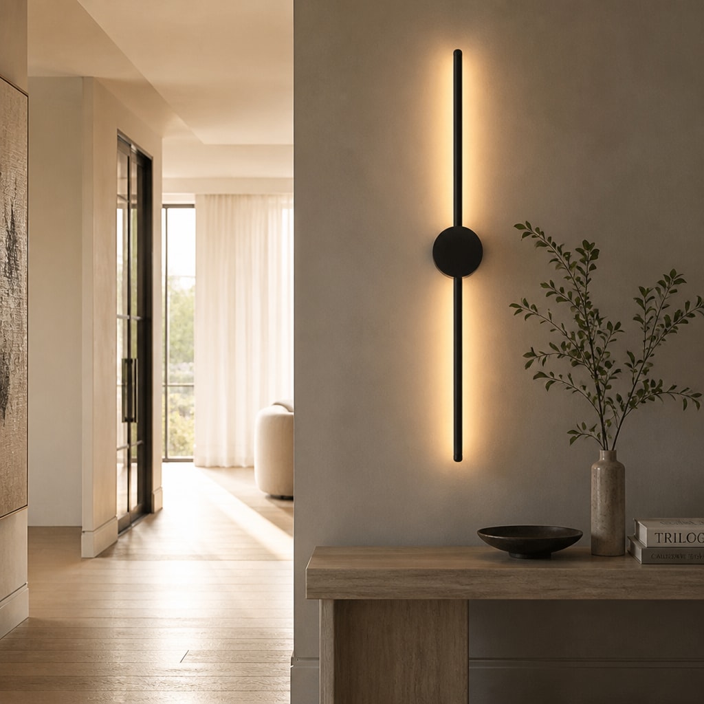 Modern Linear LED Wall Sconce – Dimmable Aluminum Light Bar Fixture
