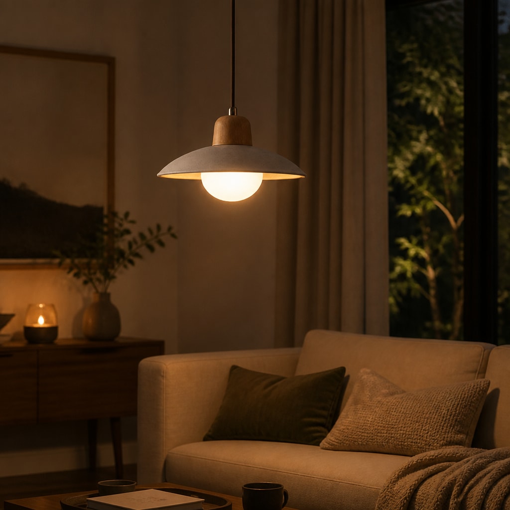Wabi Sabi Travertine Pendant Light Minimalist Stone Hanging Lamp