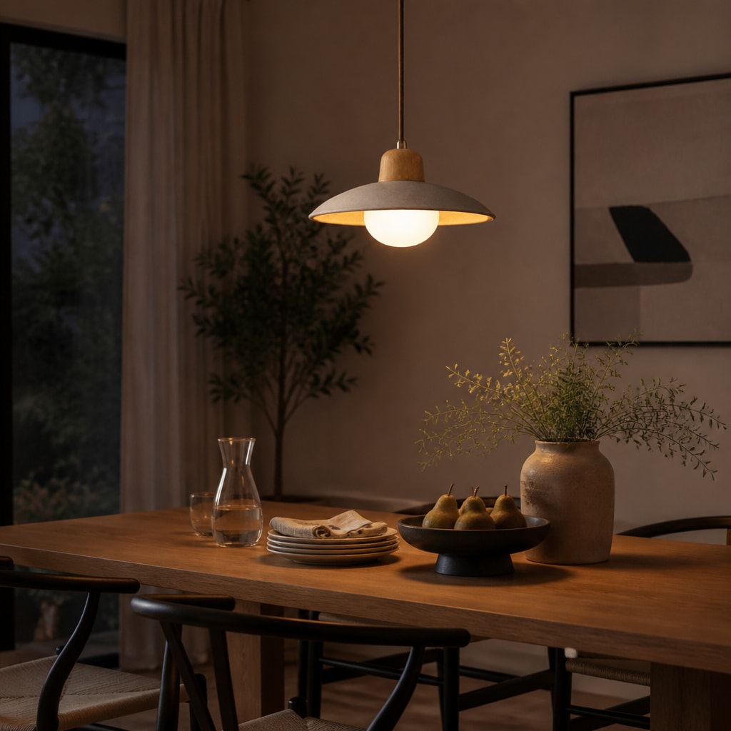 Wabi Sabi Travertine Pendant Light Minimalist Stone Hanging Lamp
