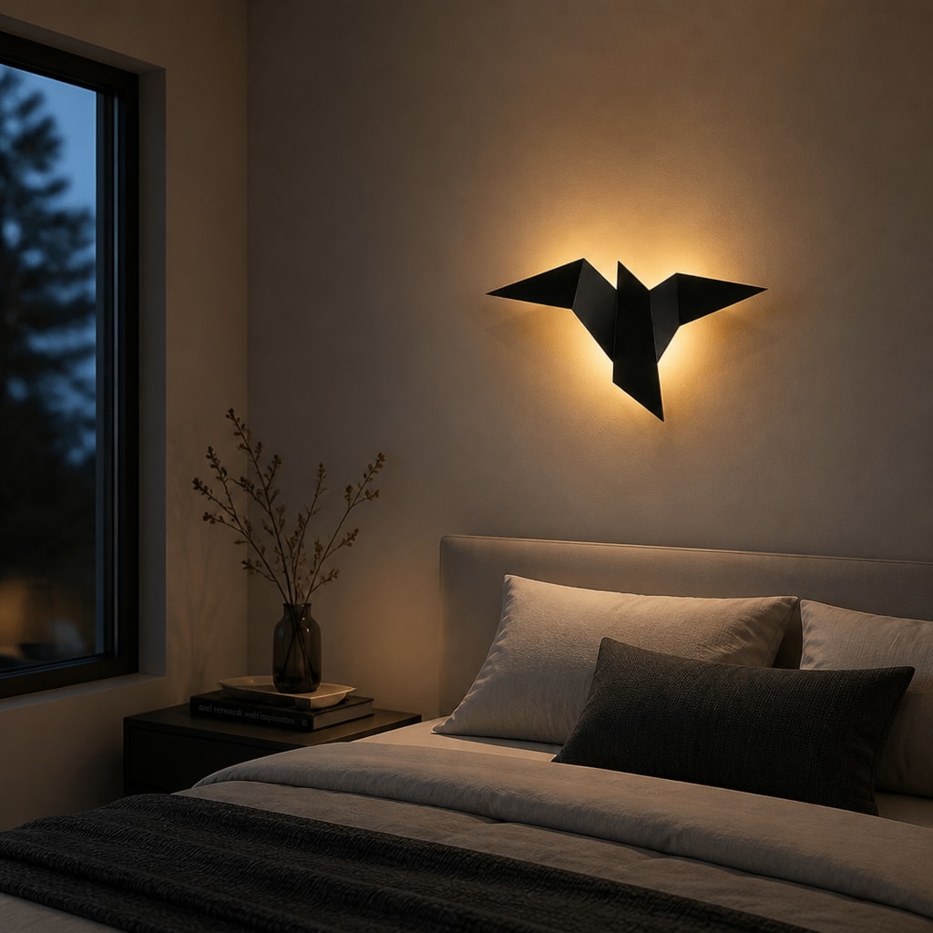Modern Origami Bird LED Wall Light Minimalist Accent Sconce