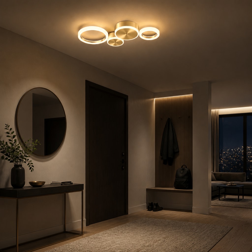 Modern LED Ceiling Light – Minimalist Ring Flush Mount Fixture
