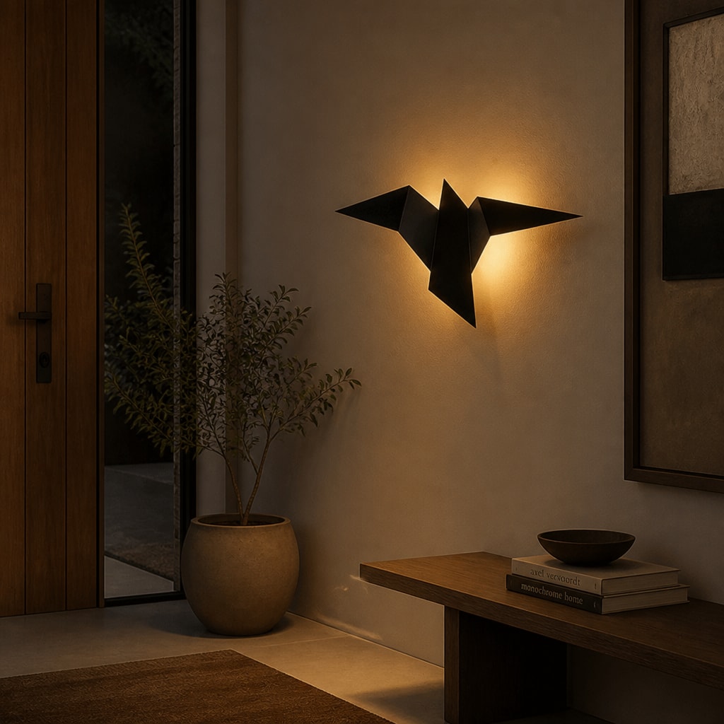 Modern Origami Bird LED Wall Light Minimalist Accent Sconce