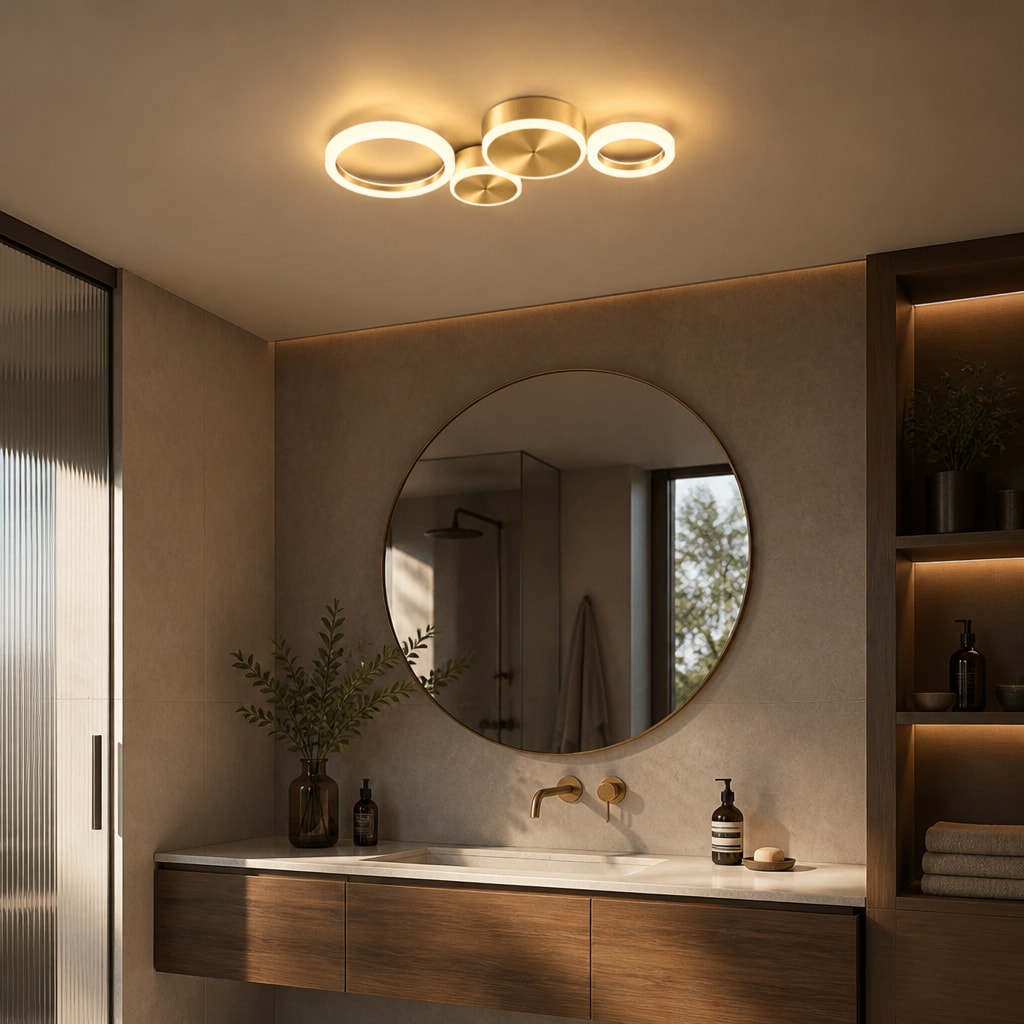 Modern LED Ceiling Light – Minimalist Ring Flush Mount Fixture