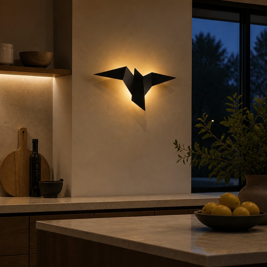 Modern Origami Bird LED Wall Light Minimalist Accent Sconce