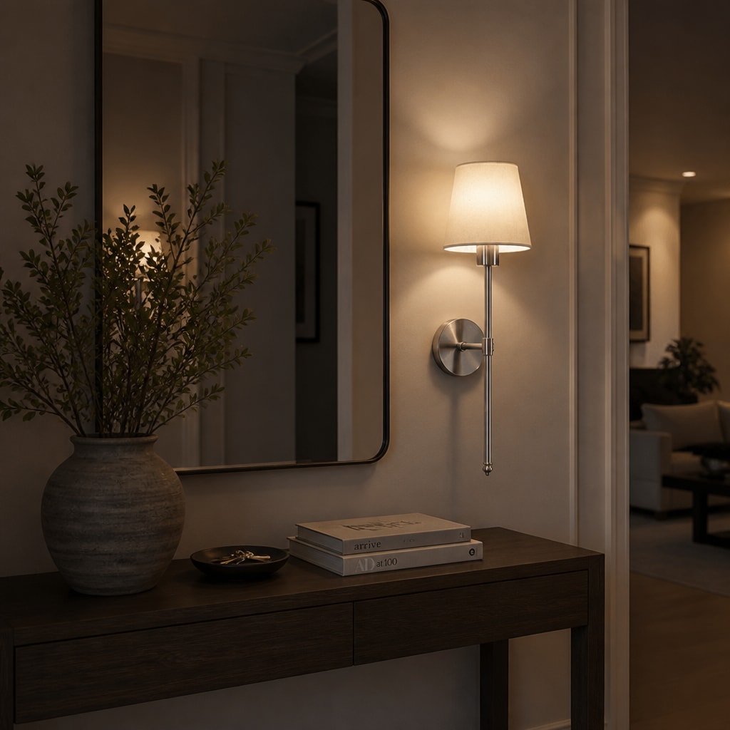 Modern Wall Sconce RGB LED Lamp – Dimmable Remote Light Fixture
