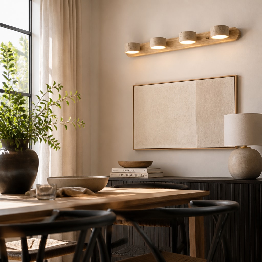 Wabi Sabi Travertine Multi Head Wall Light Vanity Lamp
