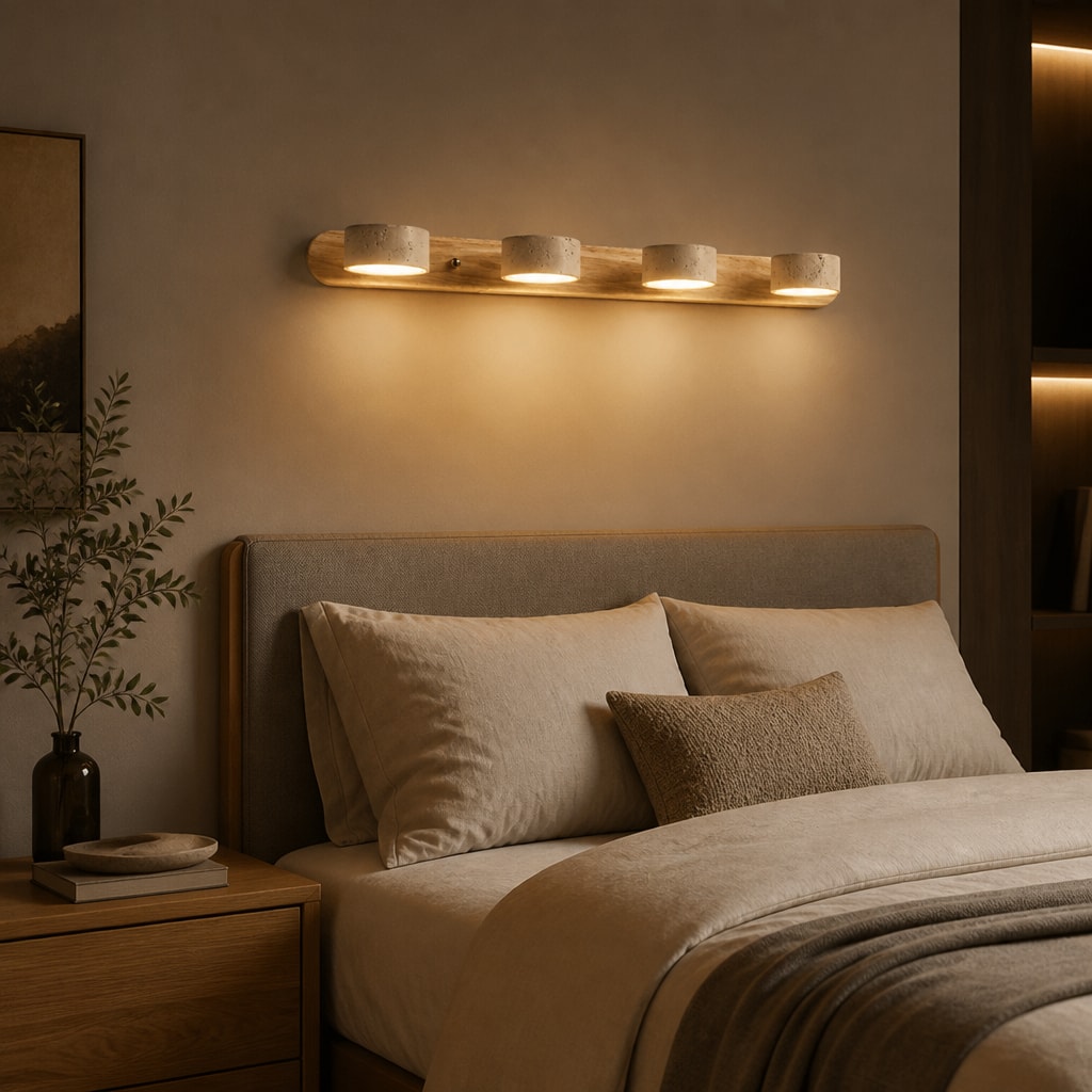 Wabi Sabi Travertine Multi Head Wall Light Vanity Lamp