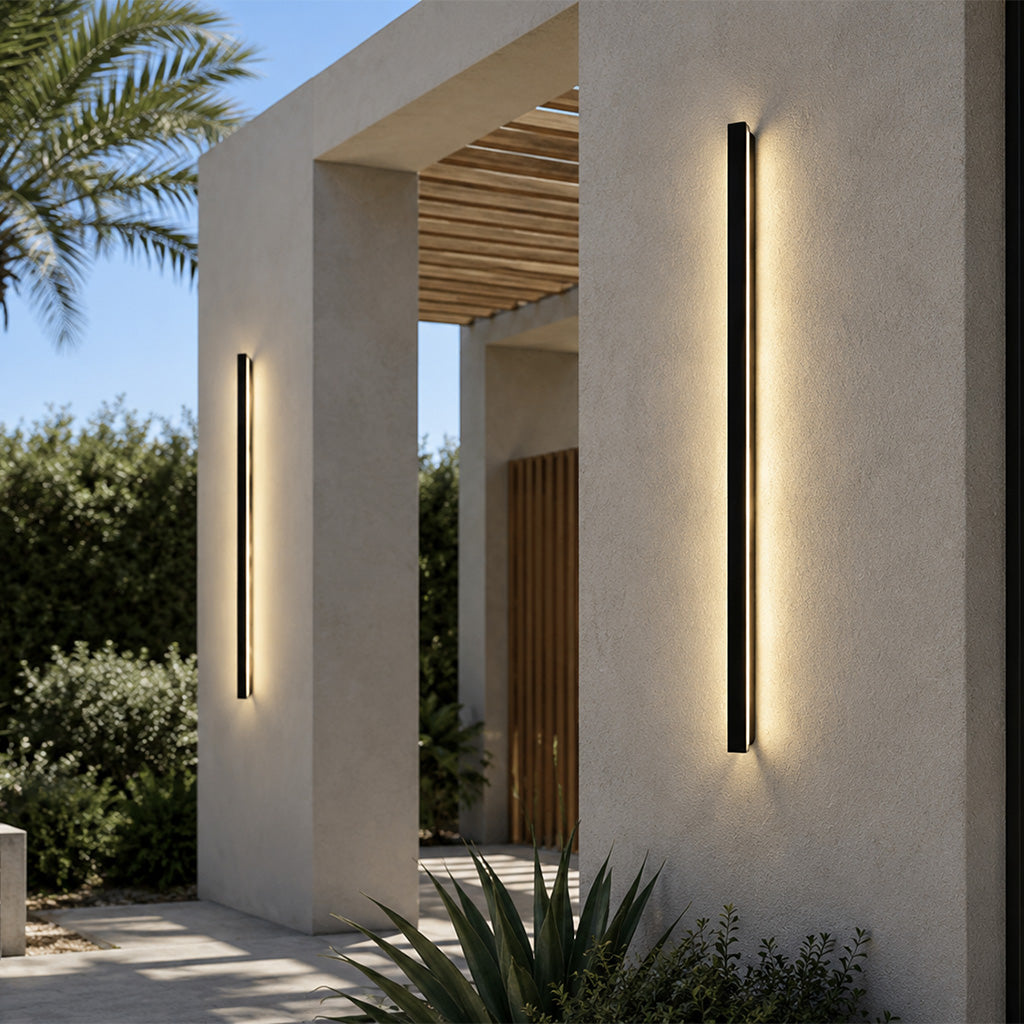 Modern Outdoor LED Wall Light – Aluminum Linear Sconce
