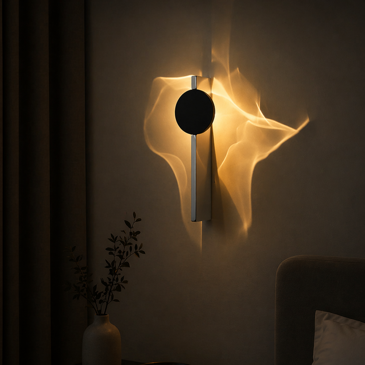 Modern Aluminum LED Wall Sconce for Bedroom, Living Room & Hallway
