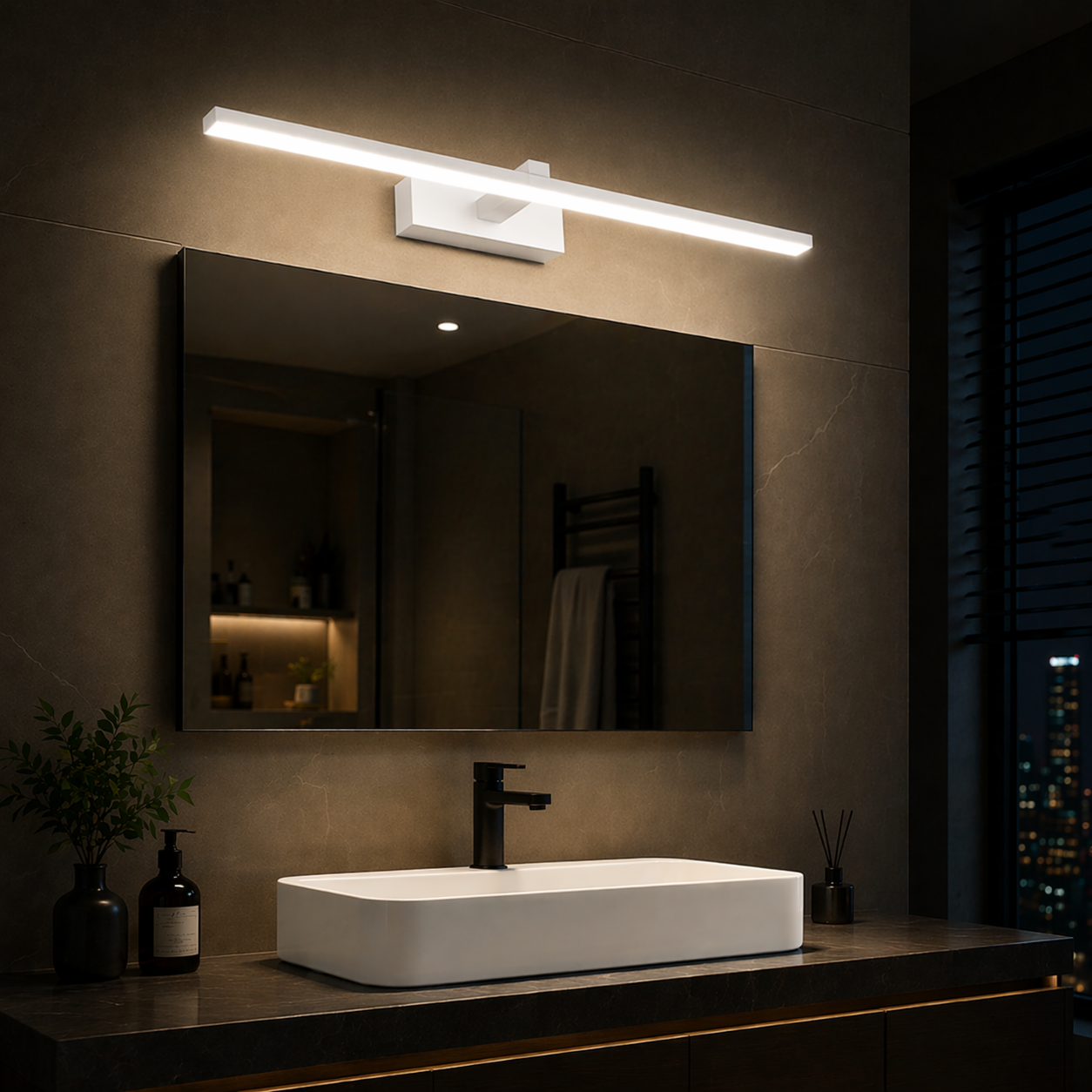 Modern LED Vanity Mirror Light with 3 Color Modes for Bathroom