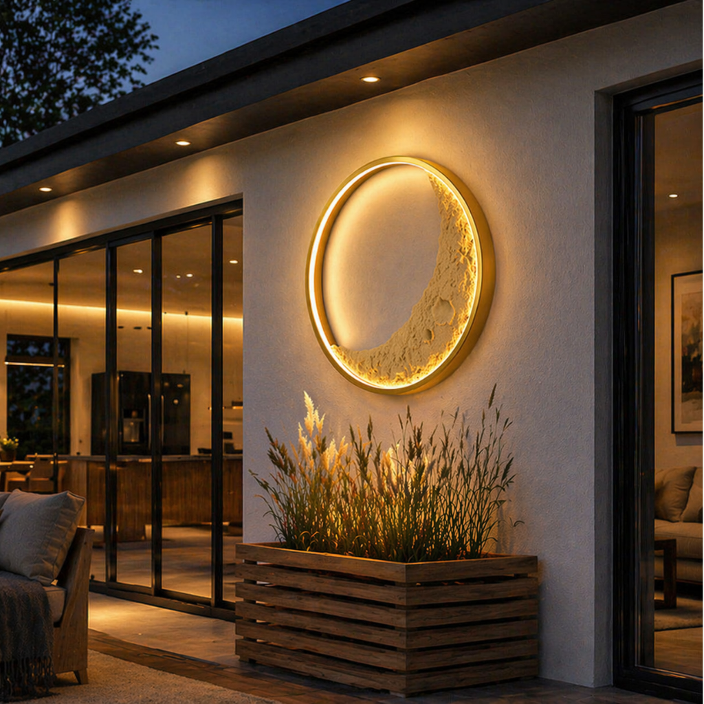 Modern Moon LED Wall Light for Bedroom, Hallway & Living Room