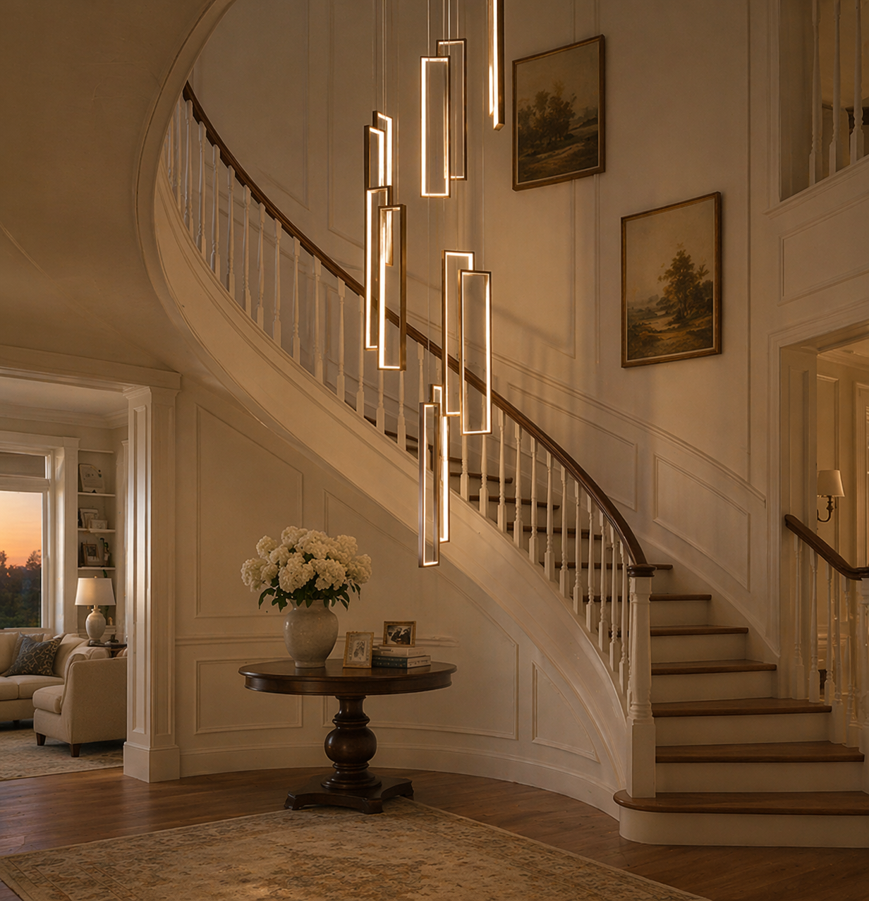 Modern LED Multi-Light Pendant Chandelier for Entryway & Living Room