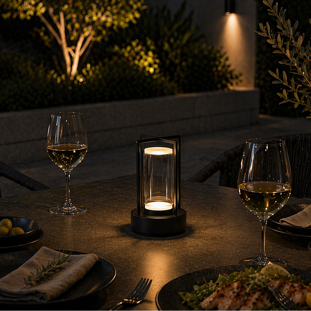 Modern Rechargeable LED Lantern Lamp for Bedside & Outdoor