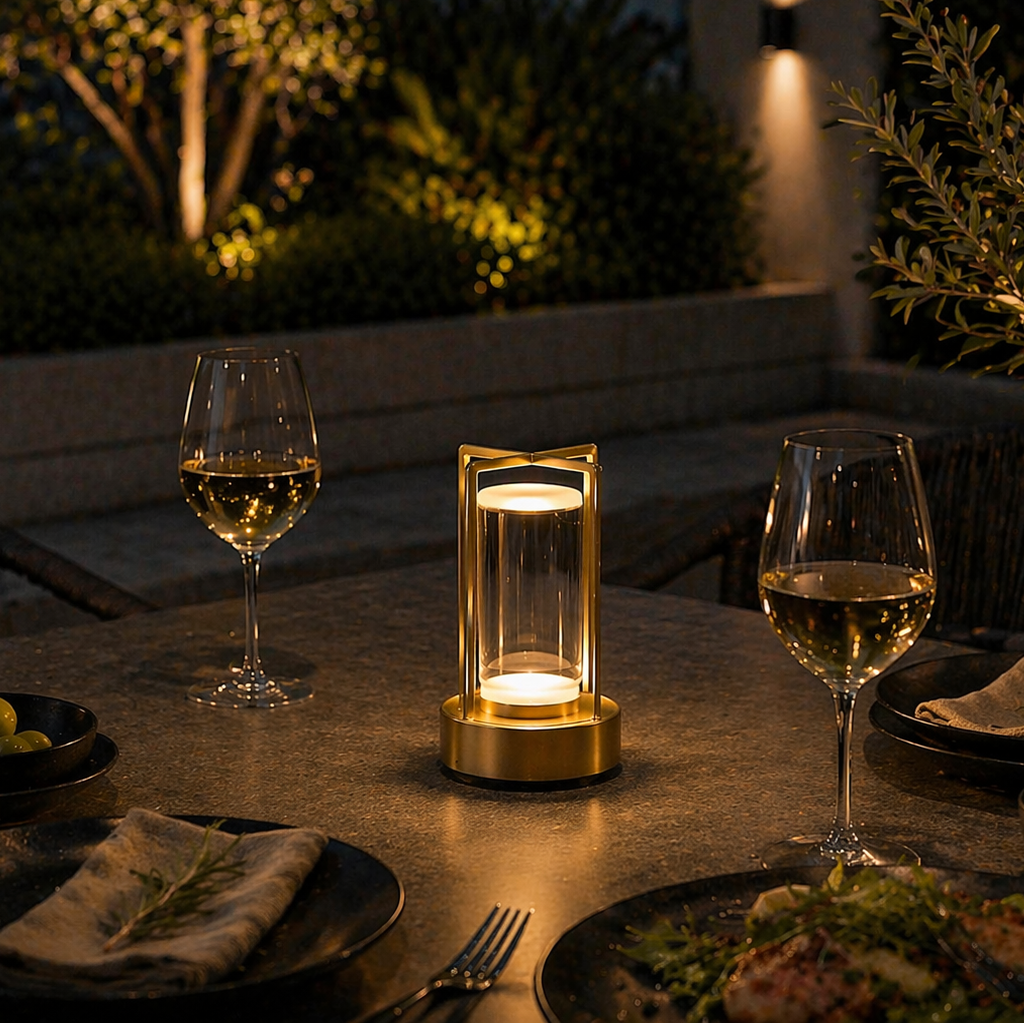 Modern Rechargeable LED Lantern Lamp for Bedside & Outdoor