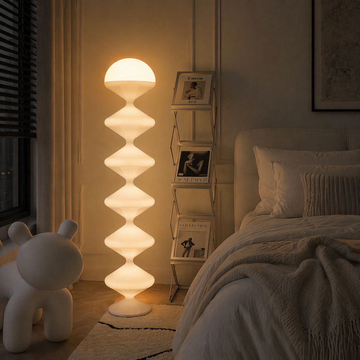 Modern Sculptural LED Floor Lamp for Living Room & Bedroom