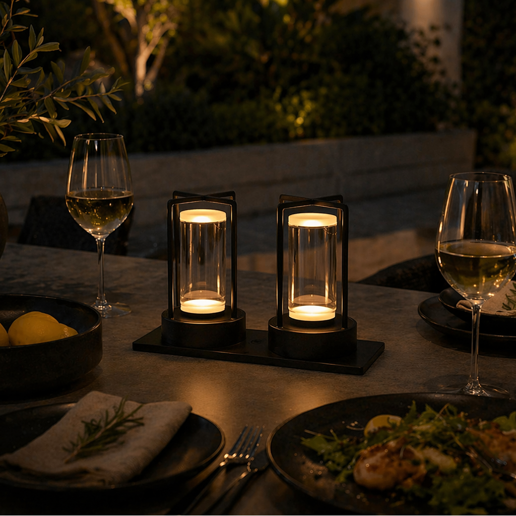 Modern Rechargeable LED Lantern Lamp for Bedside & Outdoor