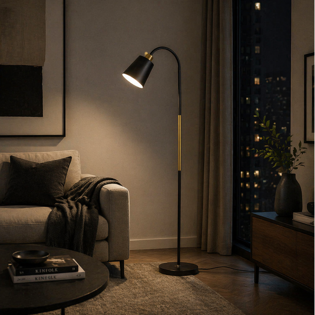 Modern Dimmable LED Floor Reading Lamp for Living Room & Bedroom