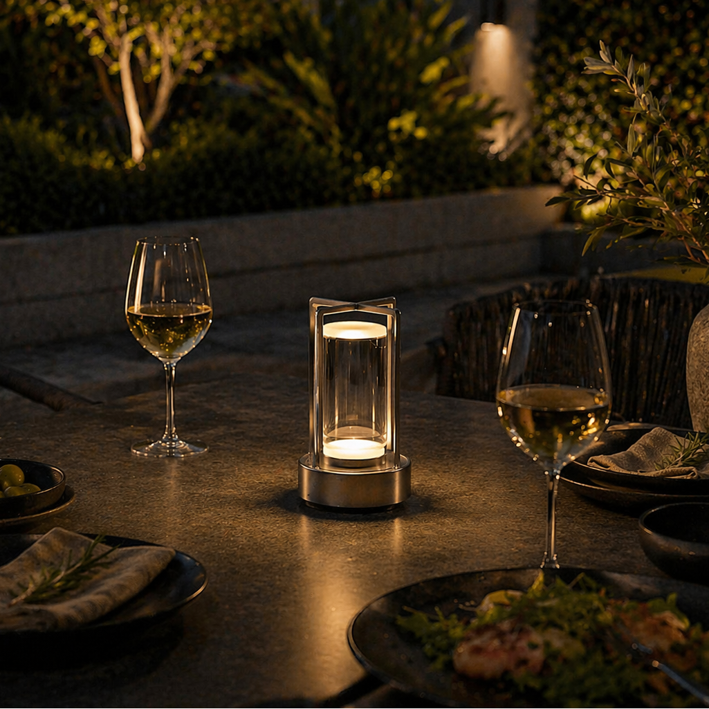 Modern Rechargeable LED Lantern Lamp for Bedside & Outdoor