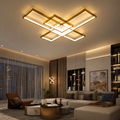 Modern Geometric LED Flush Mount Ceiling Light for Living Room