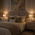 Modern Alabaster Table Lamps Set of 2 for Bedroom & Living Room - tonkert