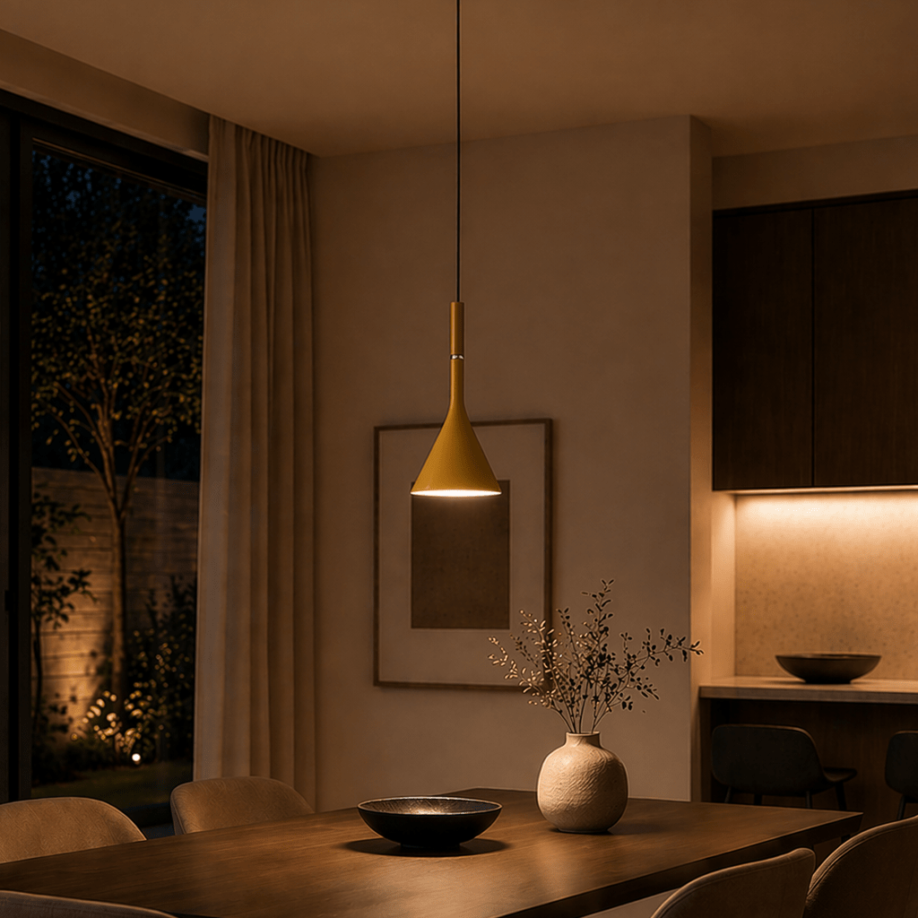 Modern Cone Pendant Light for Kitchen, Dining Room & Bedroom - tonkert