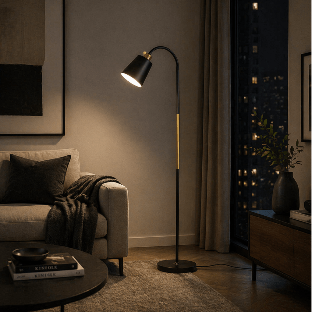 Modern Dimmable LED Floor Reading Lamp for Living Room & Bedroom - tonkert