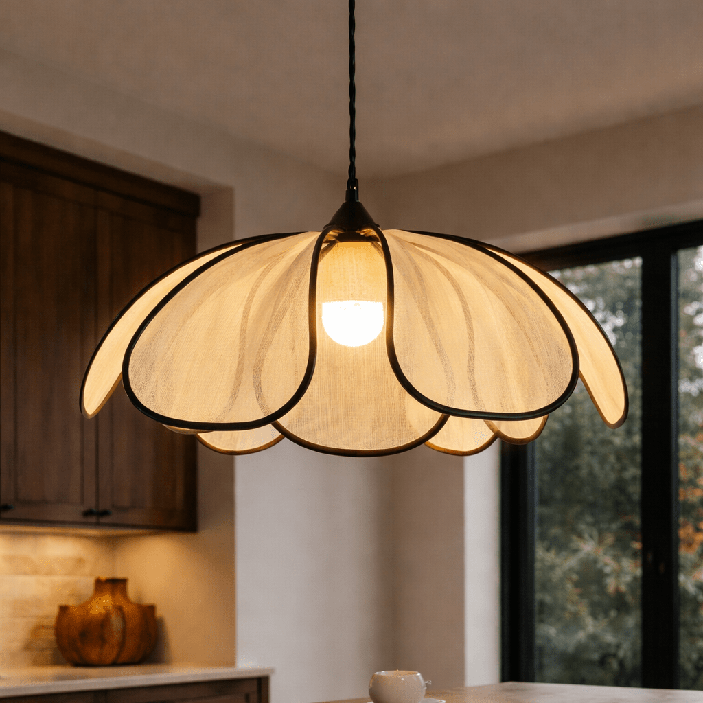 Modern Fabric Pendant Light – Minimalist Ceiling Lamp Fixture - tonkert